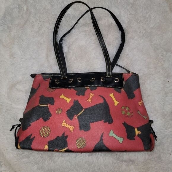 Dooney & Bourke Scottie dog coated canvas handbag purse vintage - Picture 4 of 16